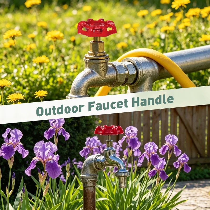 2 Set Outdoor Faucet Handle, 6x6mm Spigot Handle, Blue