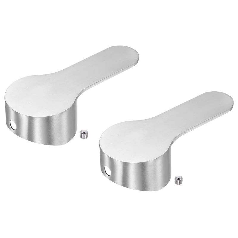 2 Pcs 102x45x26mm Stainless Steel Faucet Handle with Screw for 35mm Cartridge