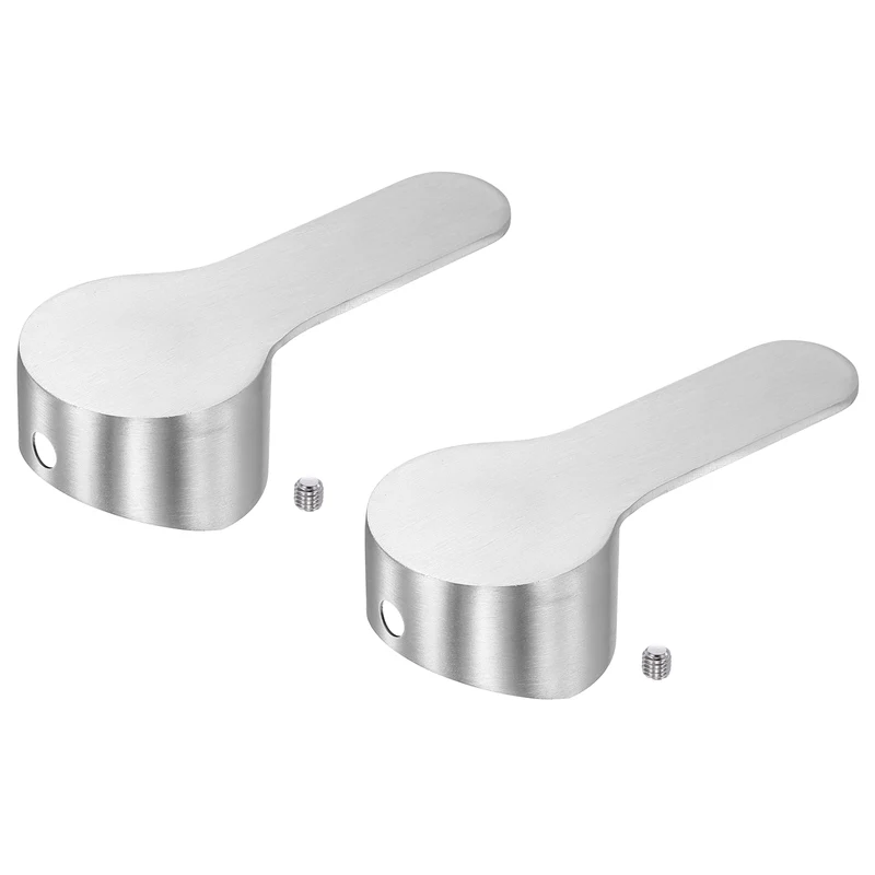 2 Pcs 99x42x26mm Stainless Steel Faucet Handle with Screw for 35mm Cartridge