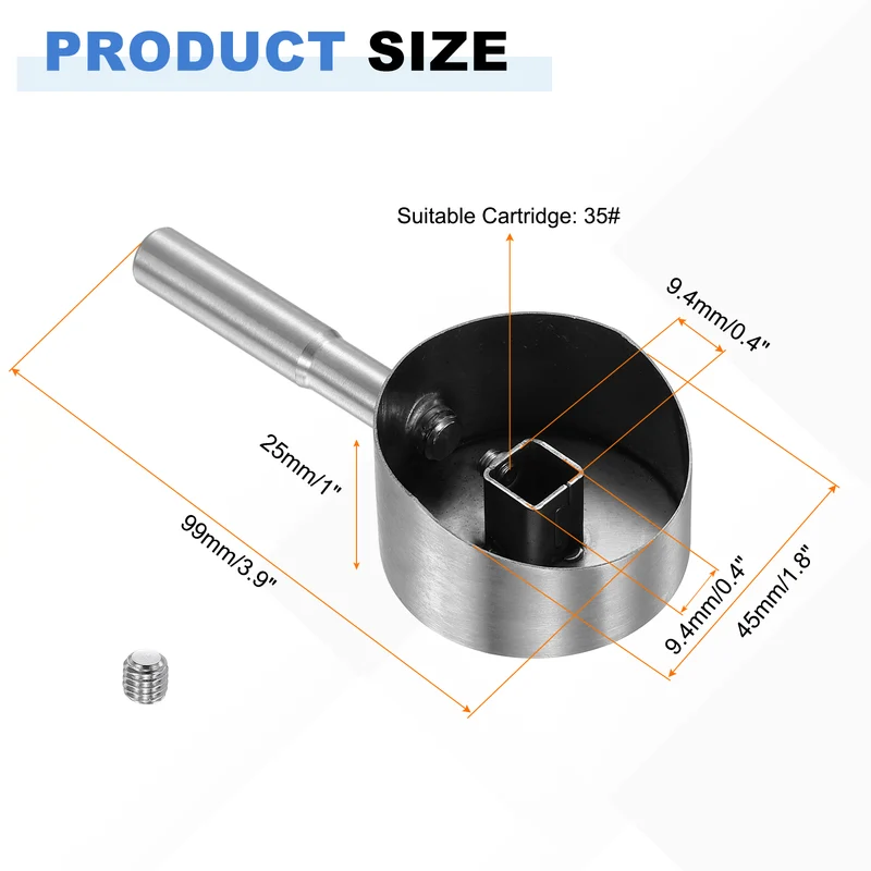 1 Pcs 99x45x25mm Stainless Steel Faucet Handle with Screw for 35mm Cartridge
