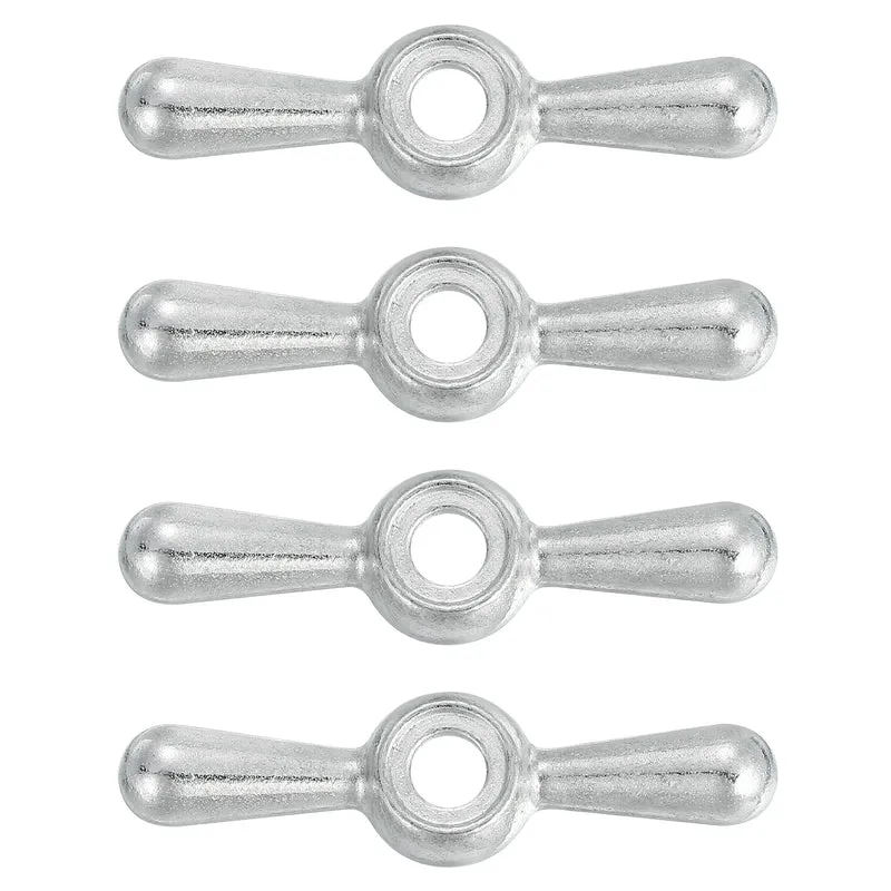 01-5095 Hose Bib Tee Handle,4Pcs Metal Outside Hose Bib Handle Replacement,16 Point Broach Outside Faucet Hose Sillcock Tee Handle (silver)