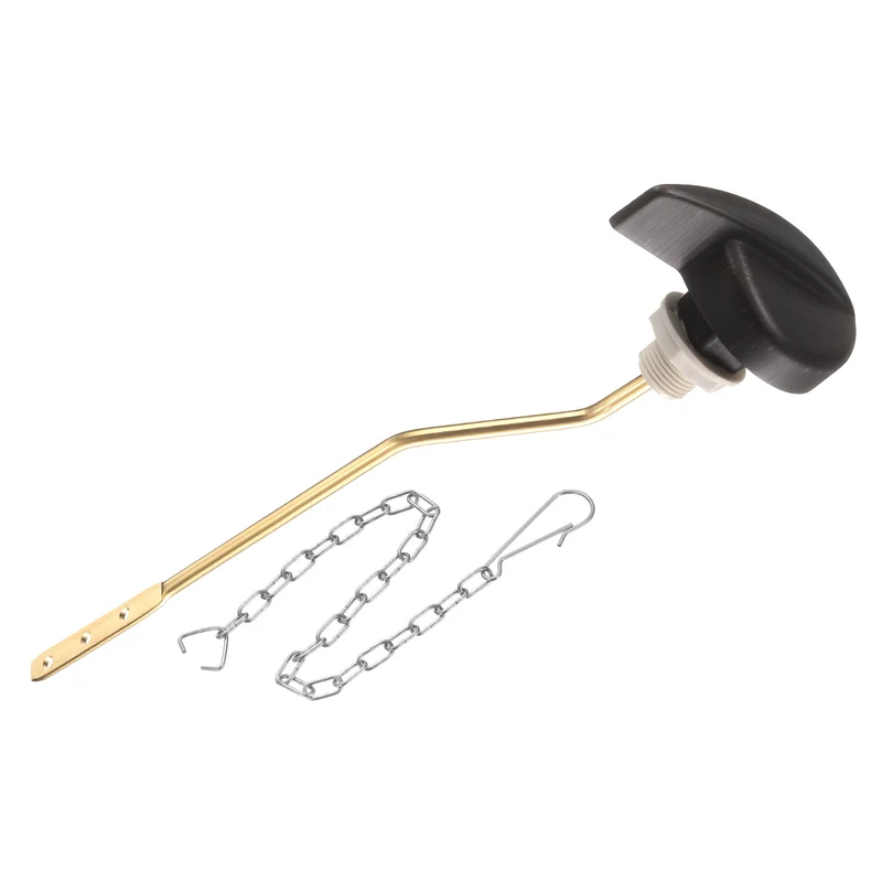 1 Pcs 1.7inch Toilet Flush Handle with Stainless Steel Chain, Dark Bronze