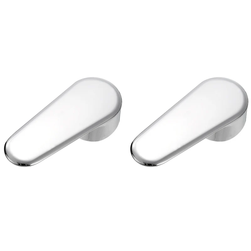 Faucet Lever Handle,2Pcs 35mm Alloy Basin Mixer Faucet Tap Single Lever Handle Replacement for Kitchen Bathroom (Silver)