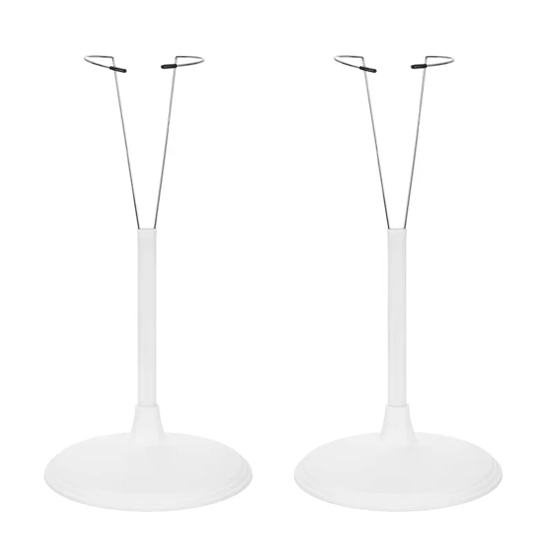 Fits 16 Inch Plush Doll Adjustable Stand Waist 1.8" - 2.4"(White, 2pcs)