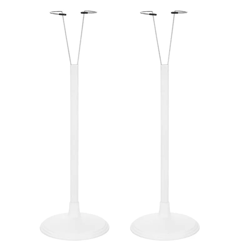 Fits 18 Inch Doll Adjustable Doll Stand Waist 2" - 2.4"(White, 2pcs)