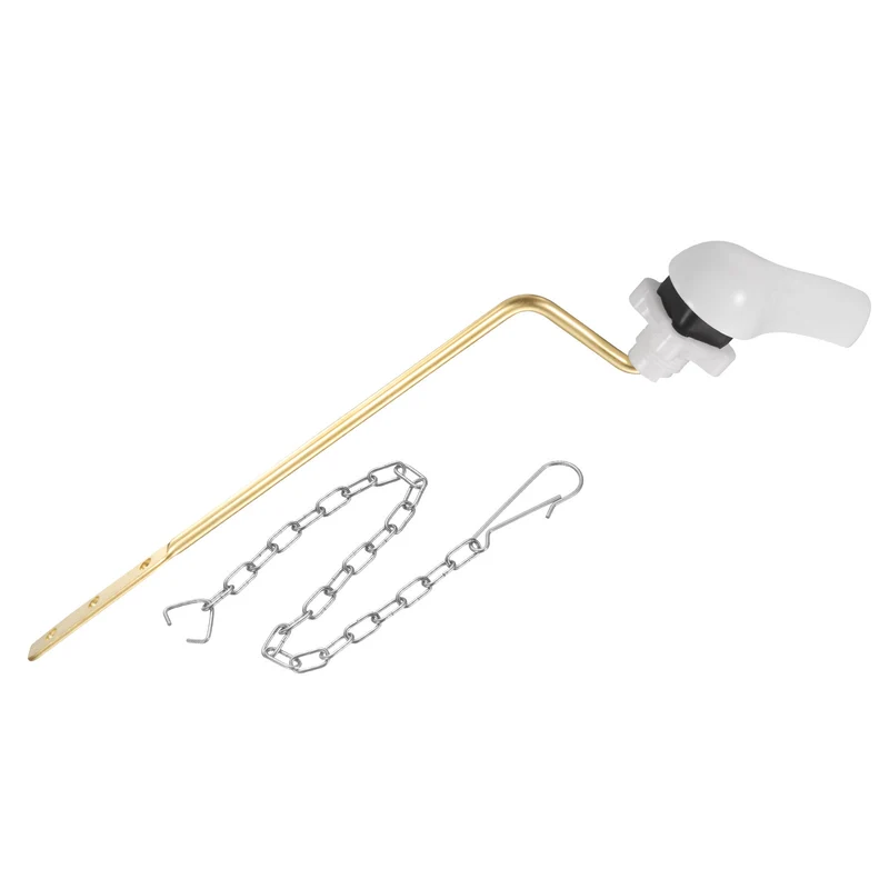 1 Pcs 1.2inch Toilet Flush Handle with Stainless Steel Chain, White