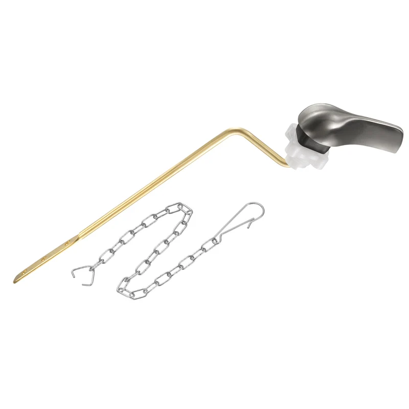 1 Pcs 1.2inch Toilet Flush Handle with Stainless Steel Chain, Brushed Nickel