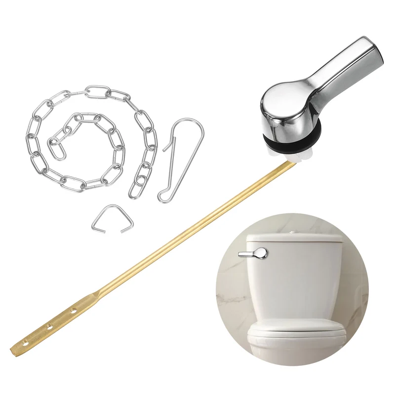1 Set Toilet Handle Replacement Kit, 701 Silver