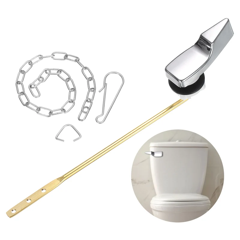 2 Set Toilet Handle Replacement Kit, 702 Silver