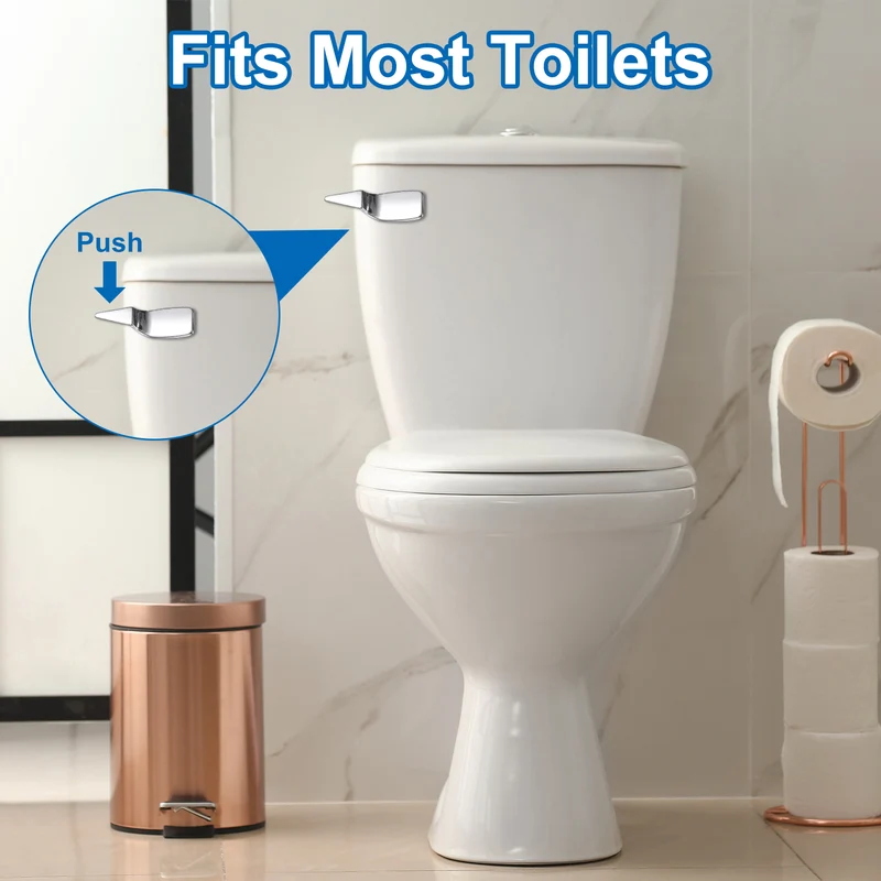 1 Set Toilet Handle Replacement Kit, 702 Silver