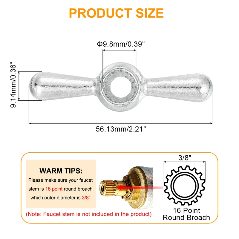 01-5095 Hose Bib Tee Handle Metal Outside Hose Bib Handle Replacement