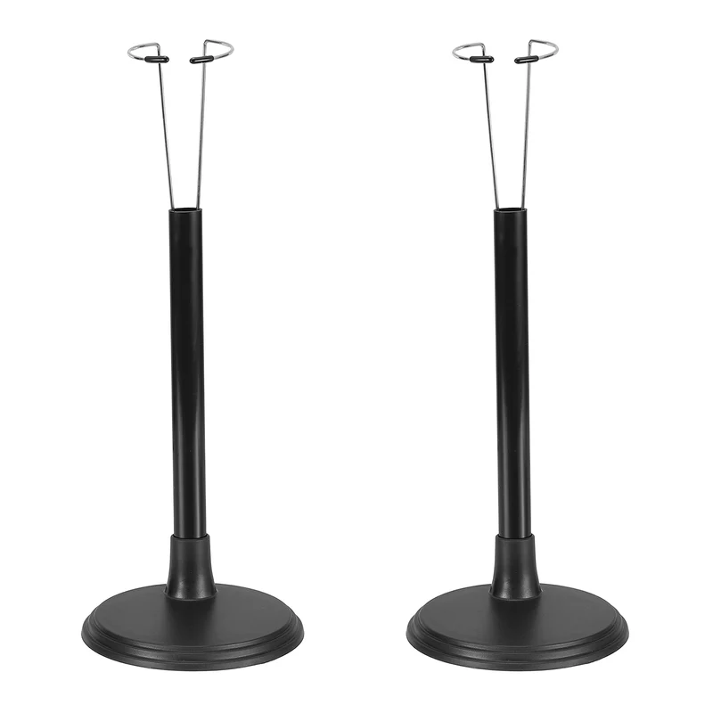 Fits Doll Adjustable Doll Stand Waist 1.2" - 2"(Black, 2pcs)