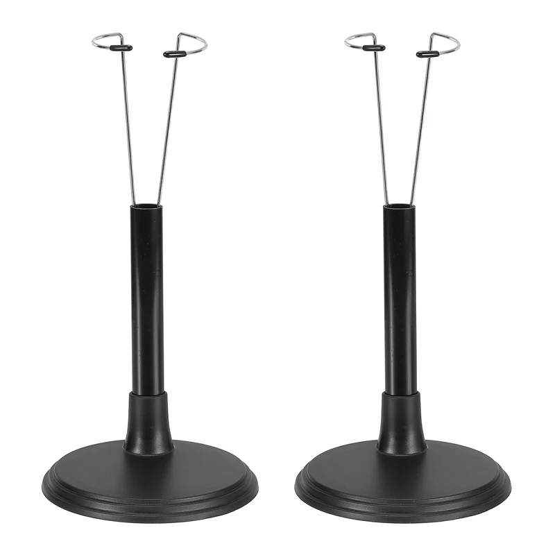Fits 12 Inch Doll Adjustable Doll Stand Waist 1.2" - 1.8"(Black, 2pcs)