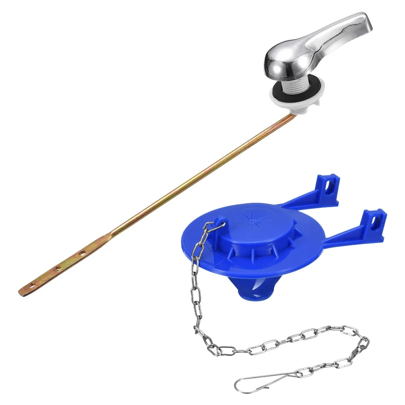 Toilet Handle Replacement Kit with Flapper Stainless Steel Chain