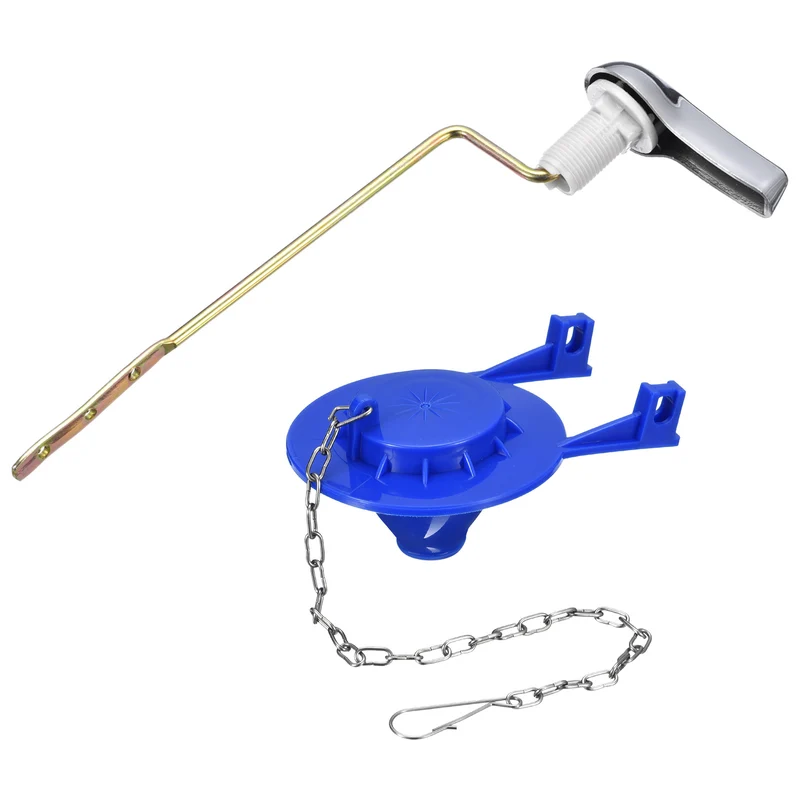 Toilet Handle Replacement Kit with Flapper Stainless Steel Chain for Toilet Tank