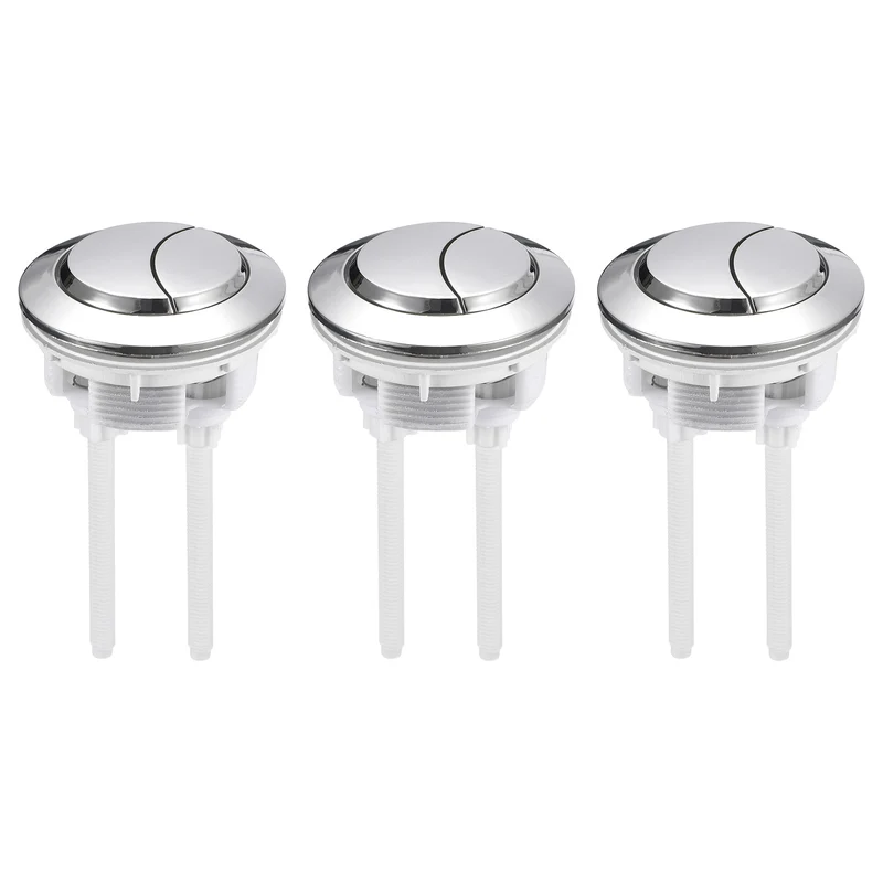 3pcs Toilet Tank Button Dual Push Flushing Toilet Button for 58mm(2.28") Hole