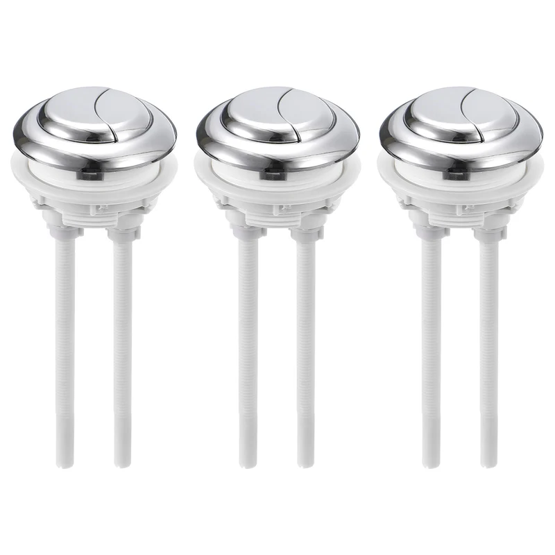 3pcs Toilet Tank Button Dual Push Flushing Toilet Button for 48mm(1.89") Hole