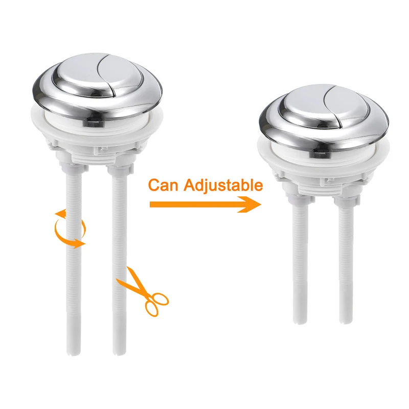 3pcs Toilet Tank Button Dual Push Flushing Toilet Button for 48mm(1.89") Hole