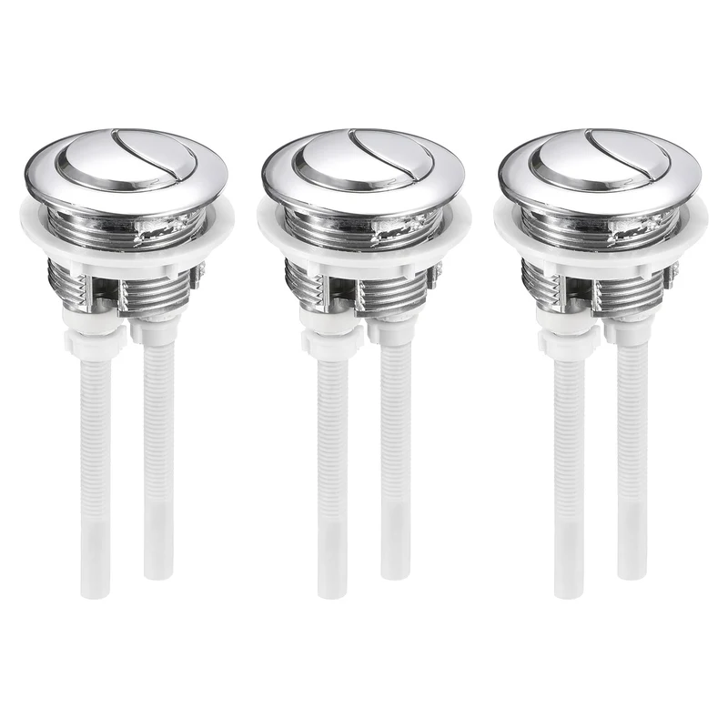 Toilet Tank Button, 3pcs Dual Push Flushing Toilet Button for 38mm(1.5") Hole