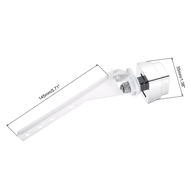 Toilet Flush Lever Handle, Push Button Toilet Tank Handle Replacement Universal Side Mount Toilet Trip Lever, Plastic Lever