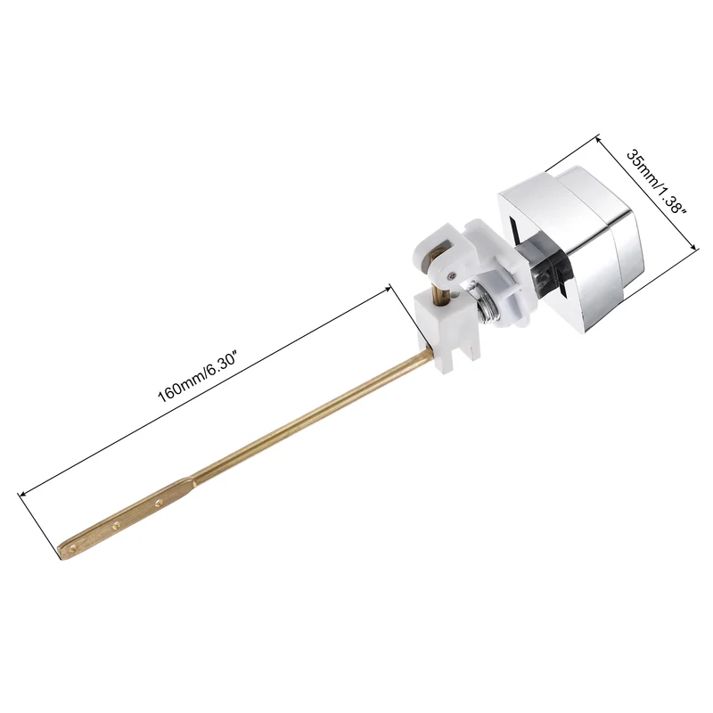 Toilet Tank Flush Lever Side Mount Toilet Trip Brass Lever Chrome Finish