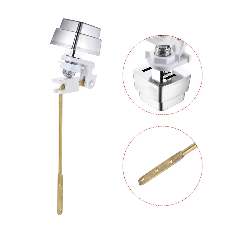 Toilet Tank Flush Lever Side Mount Toilet Trip Brass Lever Chrome Finish