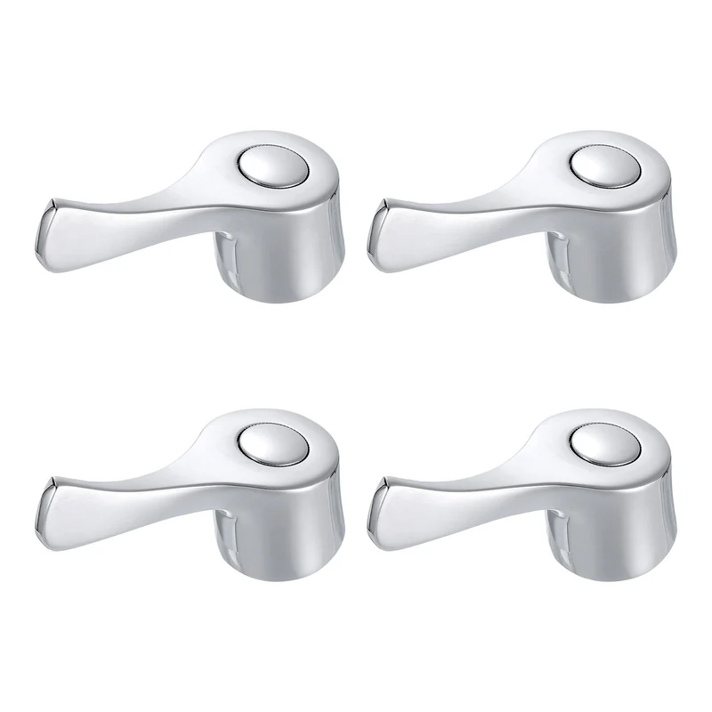 Faucet Lever Handle,4Pcs 71 x 50mm Alloy Basin Mixer Faucet Tap Single Lever Handle Replacement for Kitchen Bathroom (Silver)