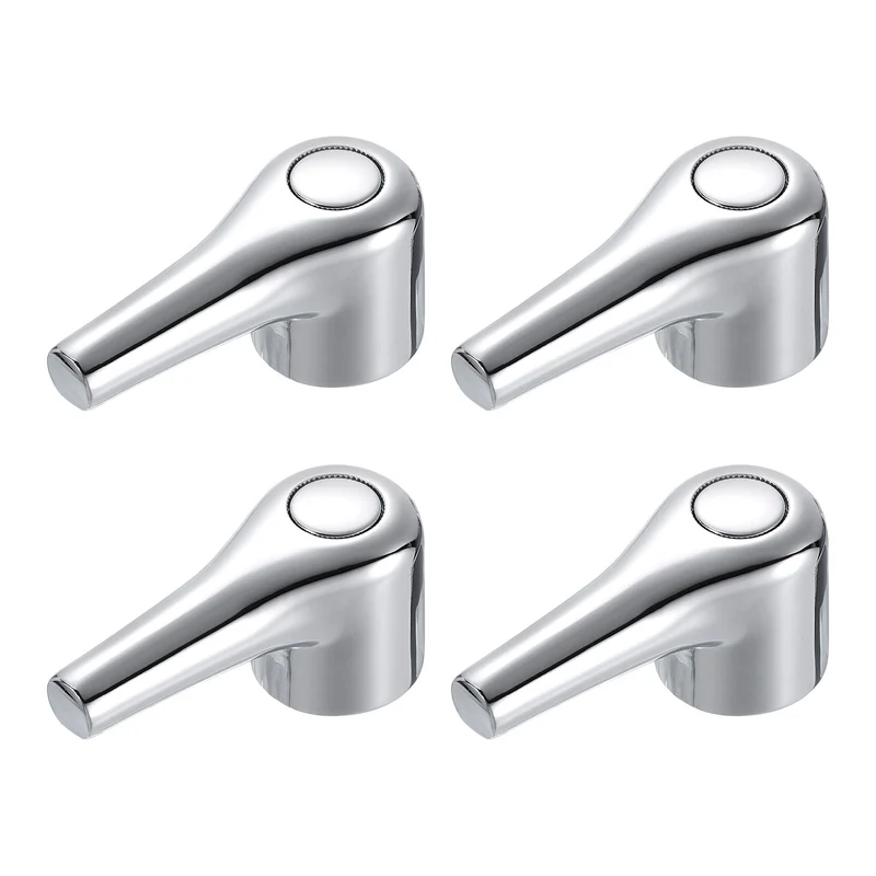 Faucet Lever Handle,4Pcs 71 x 35mm Alloy Basin Mixer Faucet Tap Single Lever Handle Replacement for Kitchen Bathroom (Silver)