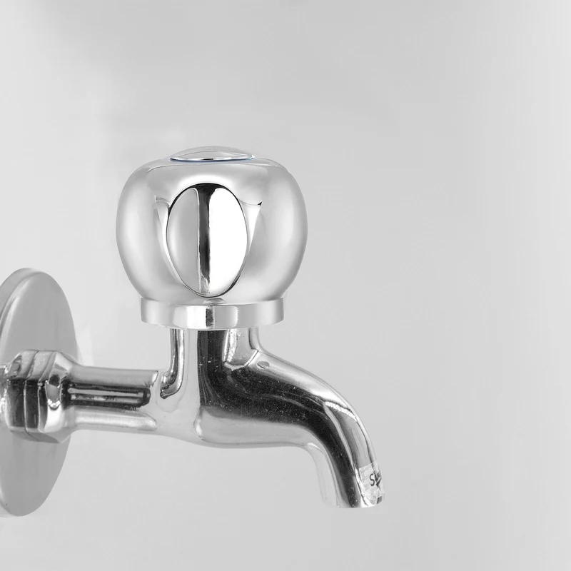 Faucet Lever Handle, 1Pcs 49 x 43mm Alloy Basin Mixer Faucet Tap Handle Grip Knob Replacement for Kitchen Bathroom (Silver)