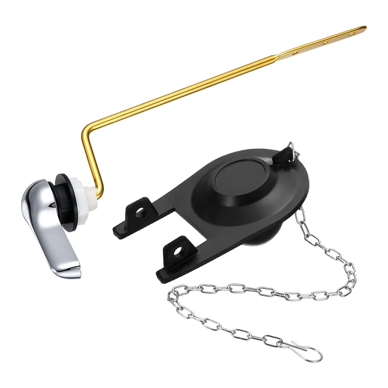Toilet Handle Replacement Kit Side-Mount, 71mm Flapper, Black