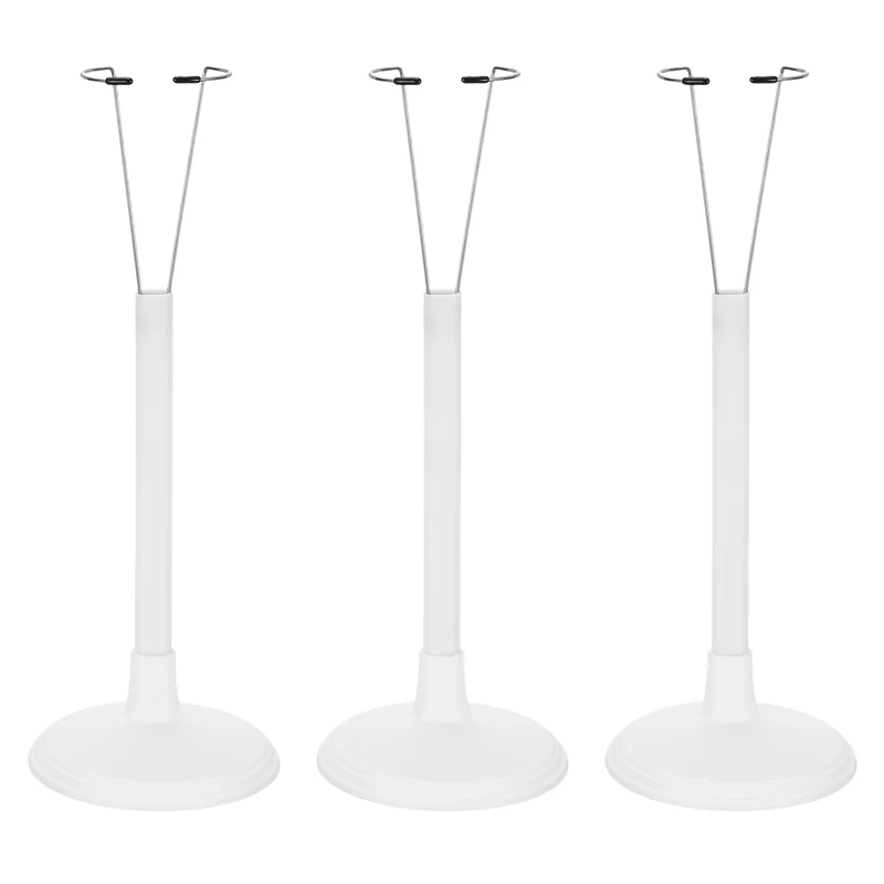 Fits Doll Adjustable Doll Stand Waist 1.2" - 2"(White, 3pcs)