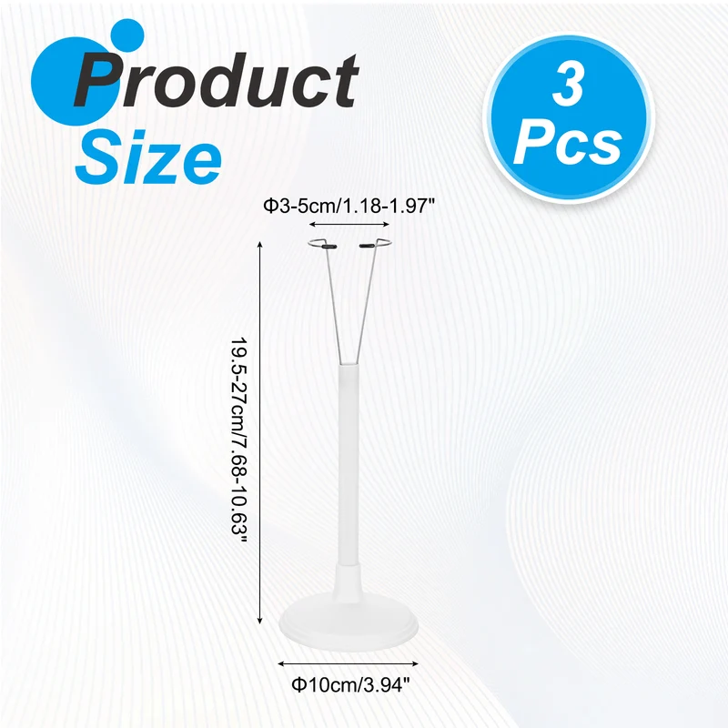 Fits Doll Adjustable Doll Stand Waist 1.2" - 2"(White, 3pcs)