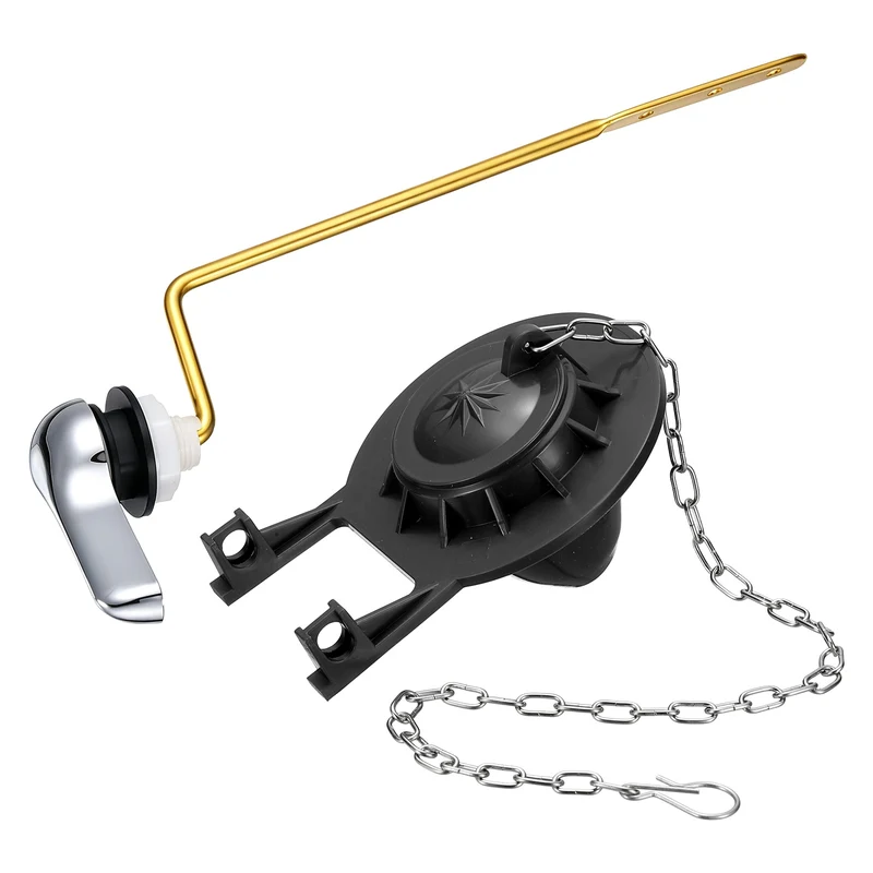 Toilet Handle Replacement Kit Side-Mount, 77mm Flapper, Black