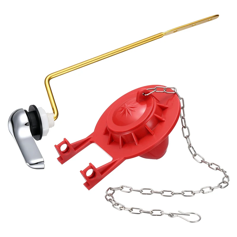 Toilet Handle Replacement Kit Side-Mount, 77mm Flapper, Red