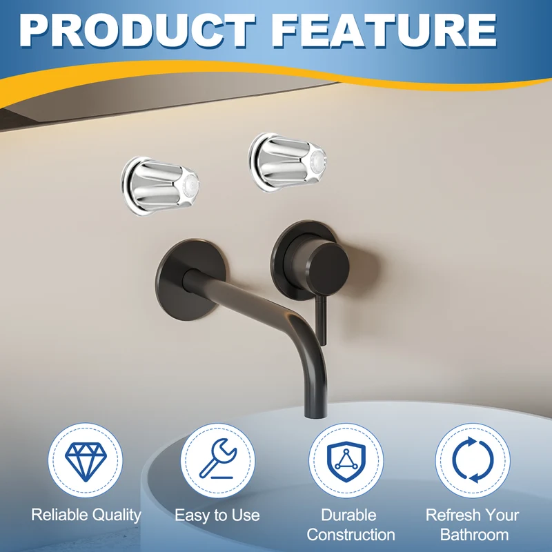 1 Pair Bathtub Faucet Handle 2.36"x2"Silver Zinc Alloy with Screw Brushed Finish