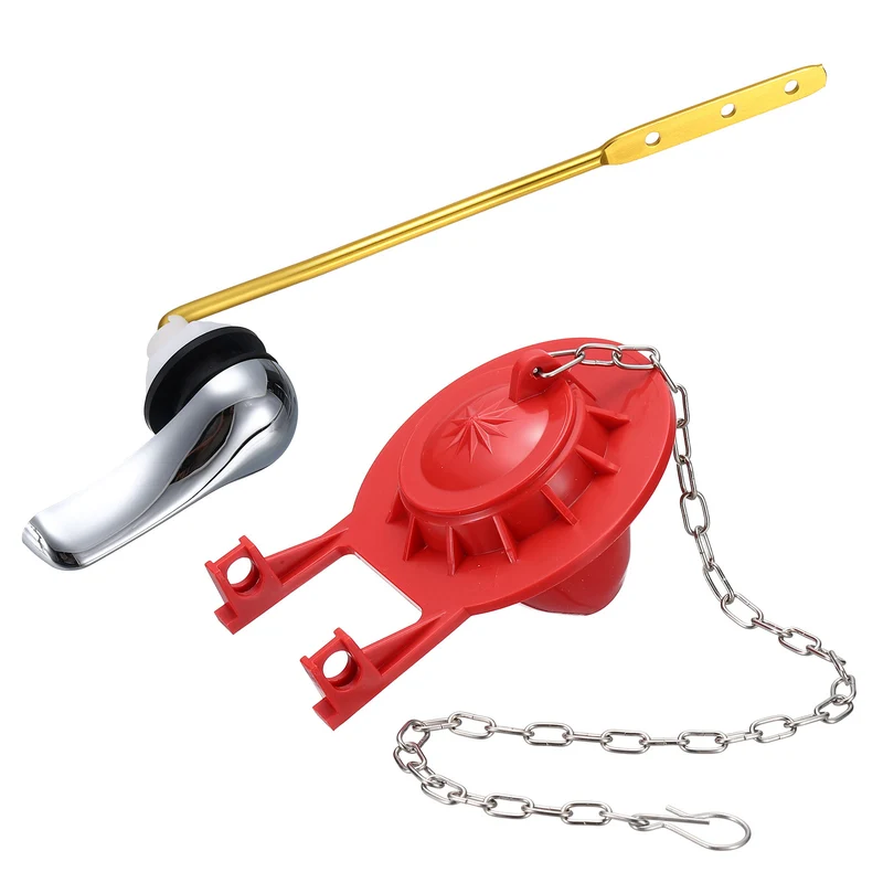 Toilet Handle Replacement Kit Front-Mount, 77mm Flapper, Red
