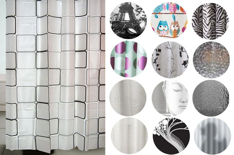 Duschvorhang EVA Badezimmer Dusche Vorhang Wasserabweisend Wasserdicht Shower Curtain 0110