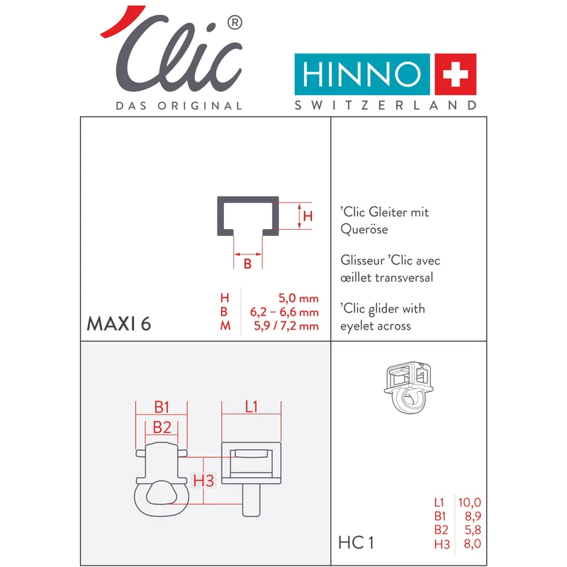 Clic Gleiter Maxi 6.2-6.6mm