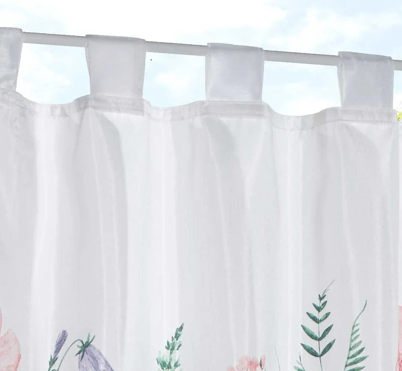 Scheibengardine Voile »Ulm« Ausbrenner Bedruckt Sichtschutz Transparent Küchenfenster 202071