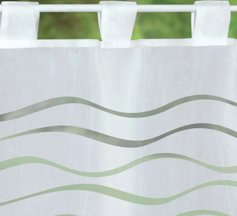 Scheibengardine Voile »Ulm« Ausbrenner Bedruckt Sichtschutz Transparent Küchenfenster 202071