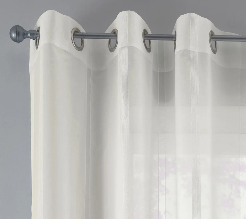 Gardine Streifen Design Van transparent Schal Ösen Vorhang Jacquard Pflegeleicht 10000138