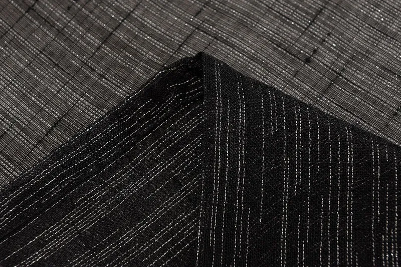 Gardine Vorhang Schal Transparent verdeckte Schlaufen Lurex Garn glänzend (Höhe x Breite cm) 204772