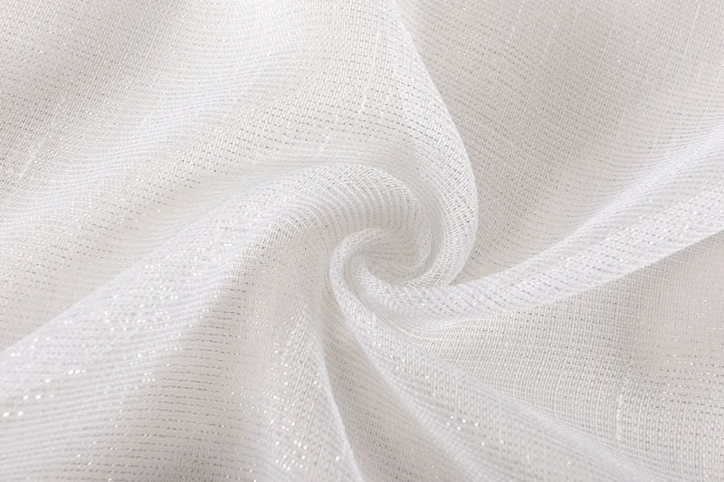 Gardine Vorhang Schal Transparent verdeckte Schlaufen Lurex Garn glänzend (Höhe x Breite cm) 204772