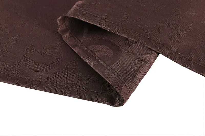 Halley Damast Gardinen Set, 5 Teile, eingenähtes Kräuselband bewährte Jacquard Qualität, blickdicht 20108