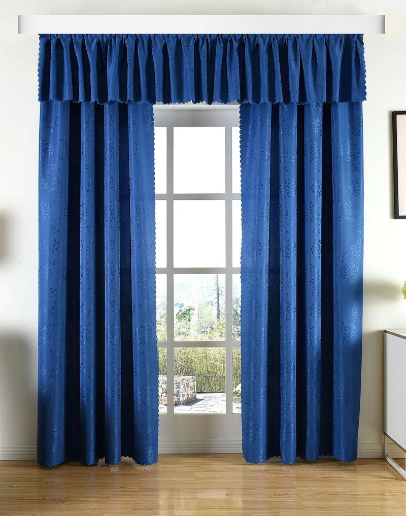 Yasmin Damast Gardinen Set, 5 Teile, eingenähtes Kräuselband bewährte Jacquard Qualität, blickdicht 20107