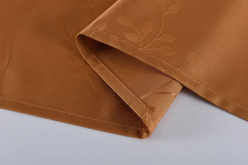 Yasmin Damast Gardinen Set, 5 Teile, eingenähtes Kräuselband bewährte Jacquard Qualität, blickdicht 20107