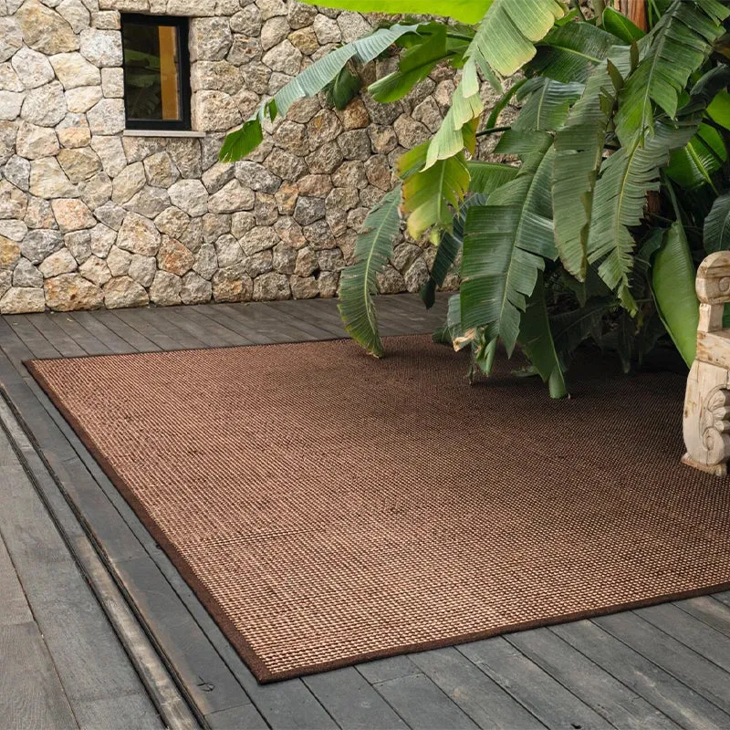 Tropical – moderner handgewebter Indoor- & Outdoor-Teppich nach Maß mit natürlicher Struktur