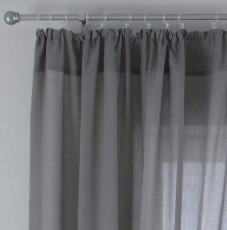 2er Set Gardinen »Nizza« Baumwoll-Voile Halbvoile Transparent Stores mit Gardinenband und Tuneldurchzug 2019031-2