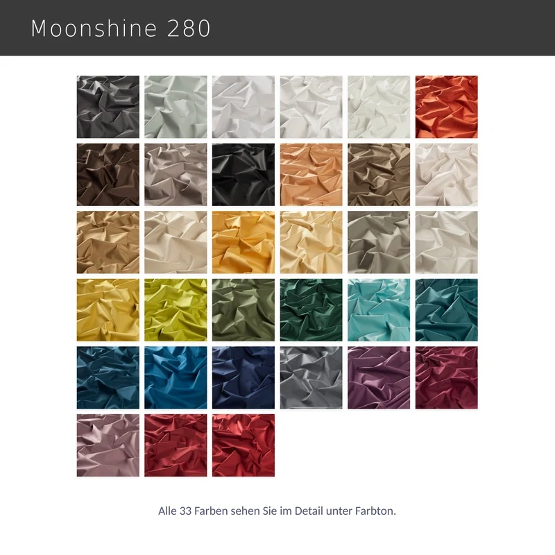 Moonshine 280 – lichtundurchlässiger Hotel Blackout-Vorhang nach Maß in 33 Farben
