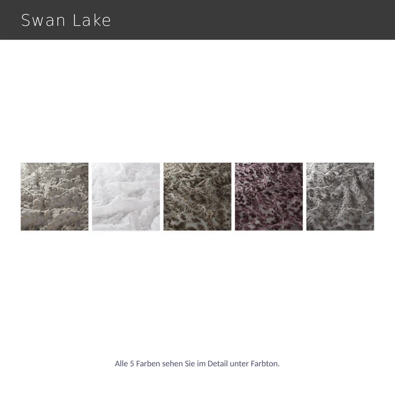 Swan Lake – exklusiver Design-Vorhang nach Maß mit Scherli-Muster halbtransparent